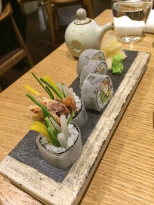 Soft shell crab maki rolls